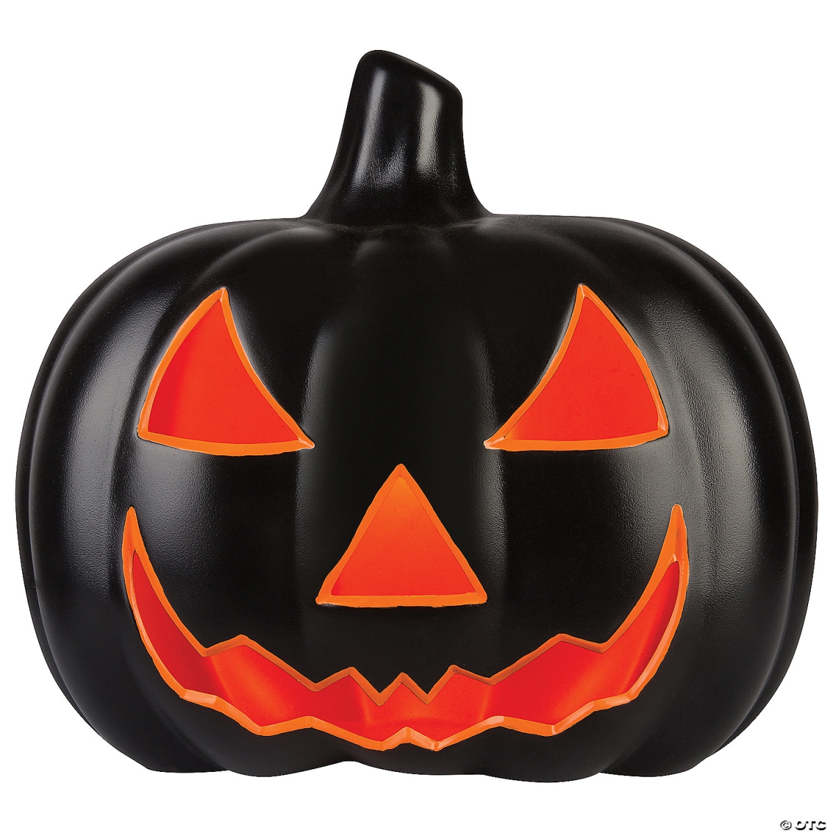 Picture of Costumes for All Occasions SS551016G 17 in. Lighted Blow Mold Pumpkin-Scary Lantern with Orange Light Halloween Decoration&#44; Black