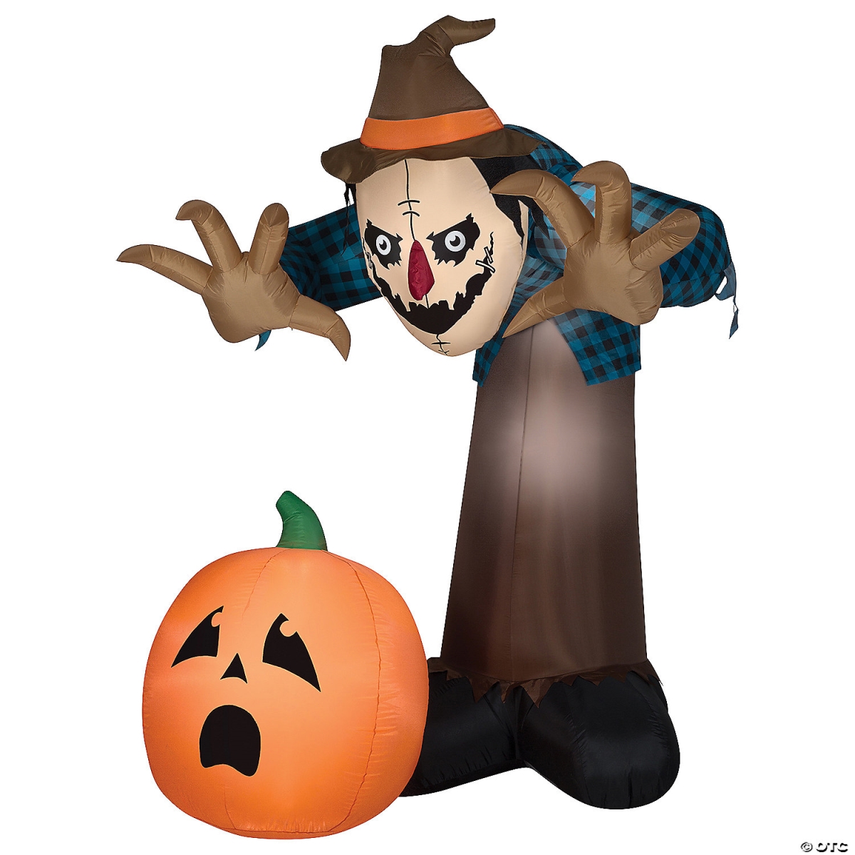 SS551393G 90 in. Airblown Inflatable Giant Hunched Scarecrow with LED Animated Halloween Yard Decor -  Costumes For All Occasions