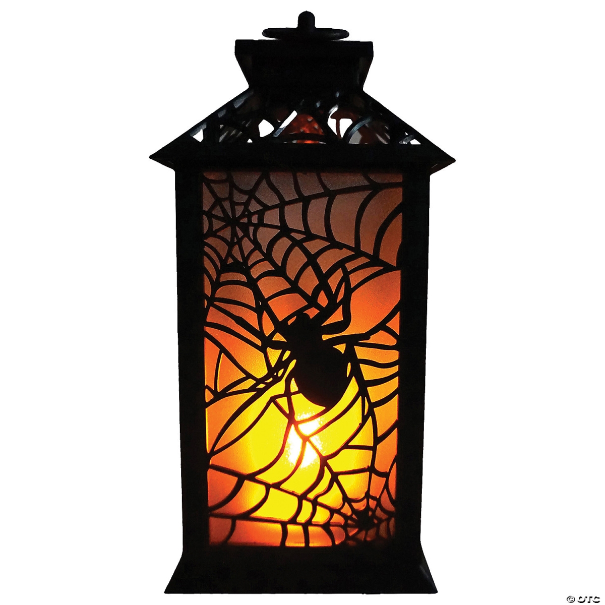 Picture of Costumes for All Occasions SS48046 11.5 in. Season Holiday Flaming LED Plastic Lantern with Spider Halloween Decoration