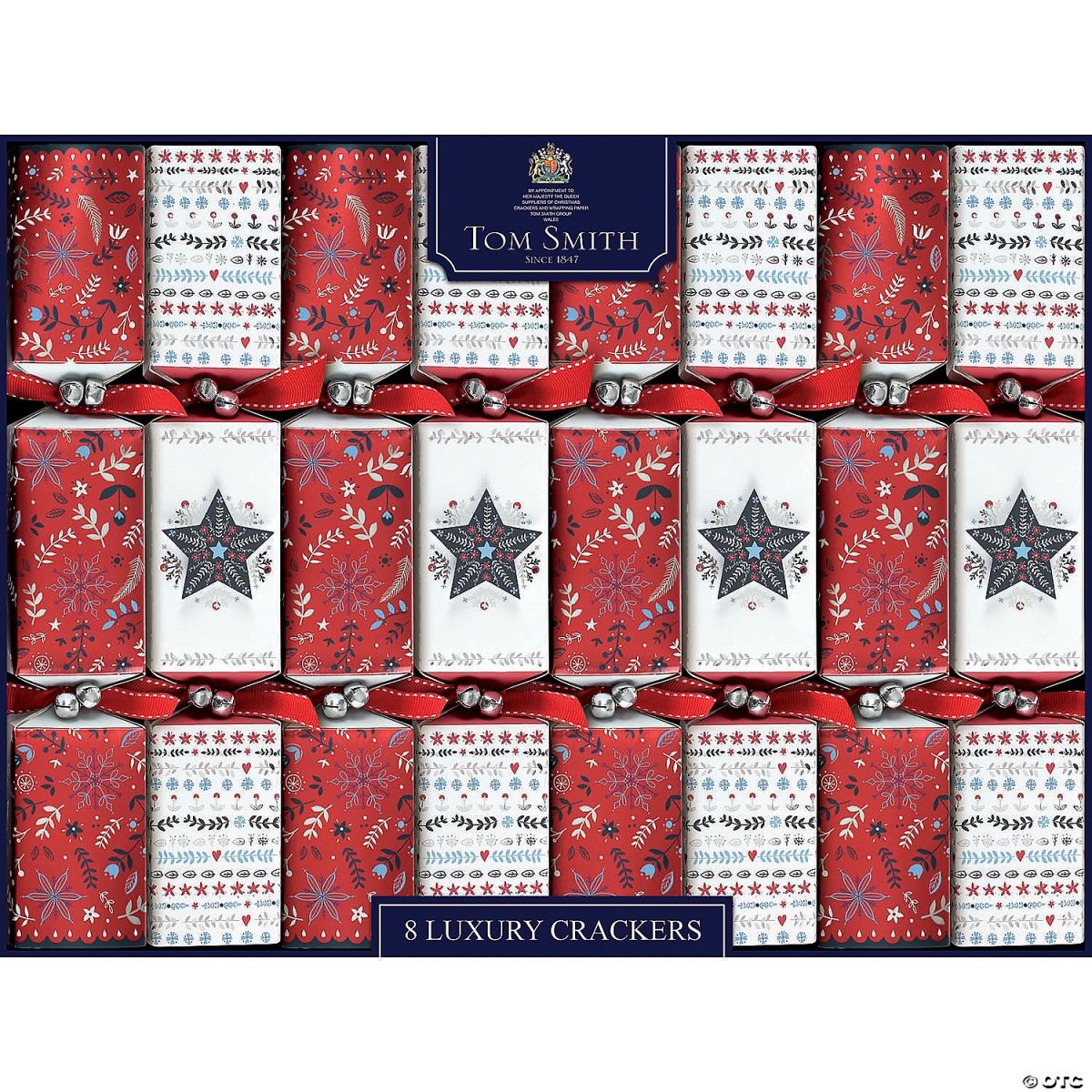 Picture of Costumes for All Occasions CRTS2702 Red & White Luxury Christmas Party Crackers