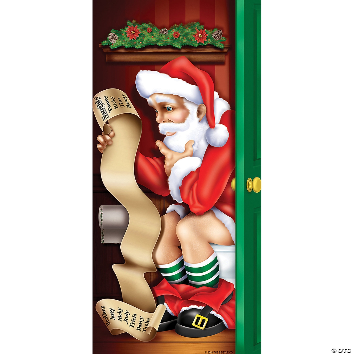 Picture of Beistle BG20014 Santa Restroom Door Cover