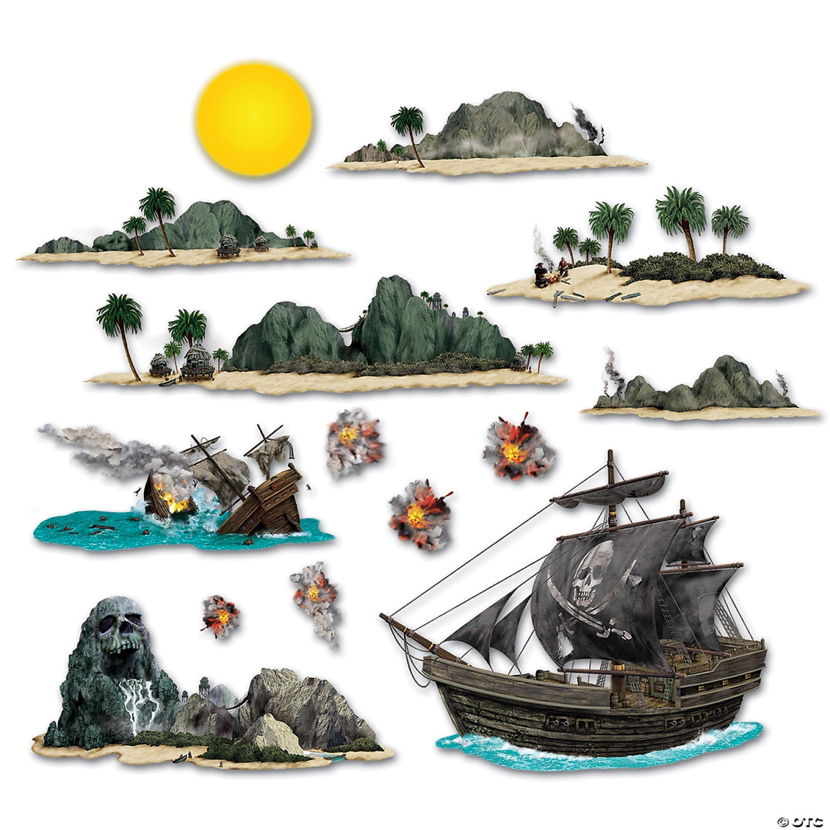 Picture of Beistle BG52013 Pirate Ship & Island Props