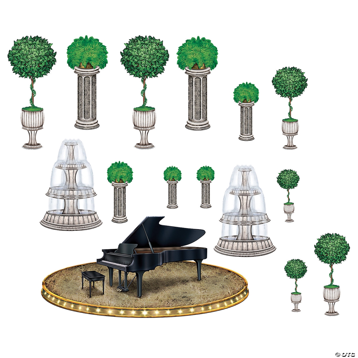 Picture of Beistle BG52022 Black-Tie Piano & Decor Props
