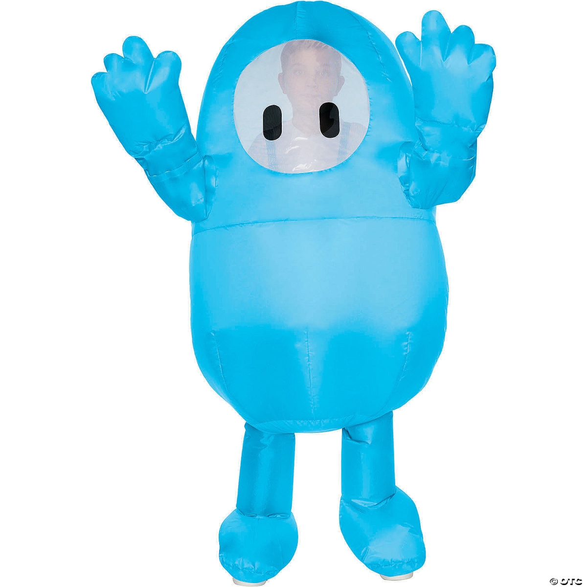Picture of Fun World FW107922 Kids Inflatable Fall Guys Polyester Blue Jumpsuit Costume - Fits Up To Size 14 - One Size