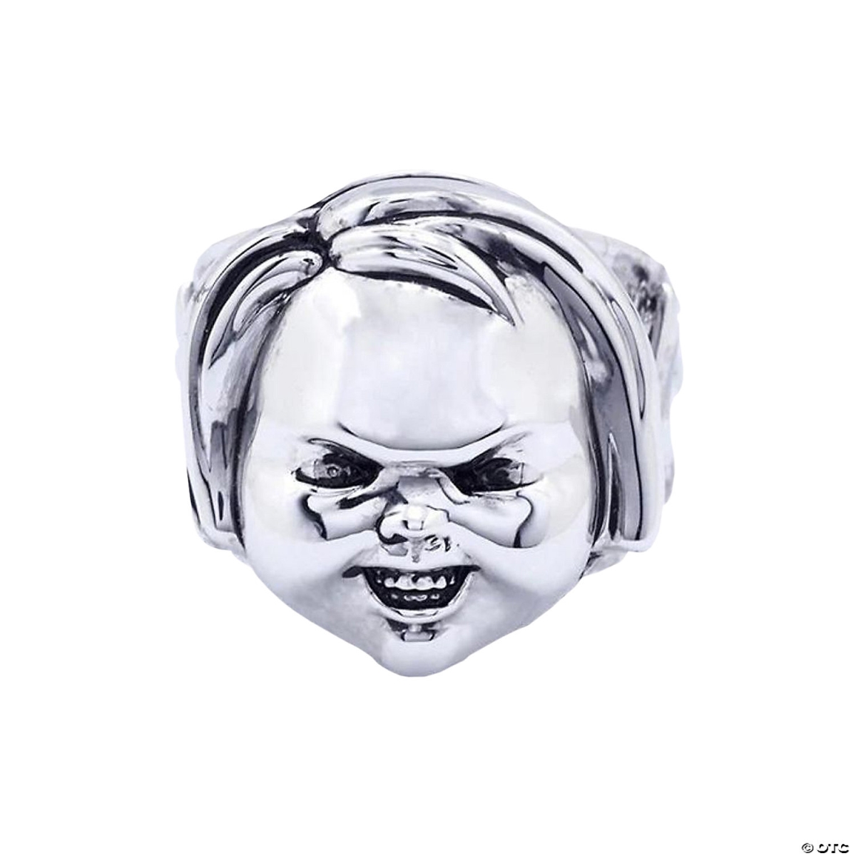 Picture of Trick or Treat Studios MAJAKUS10310 Child Play 2 Chucky Face Plated Brass Ring - Size 10