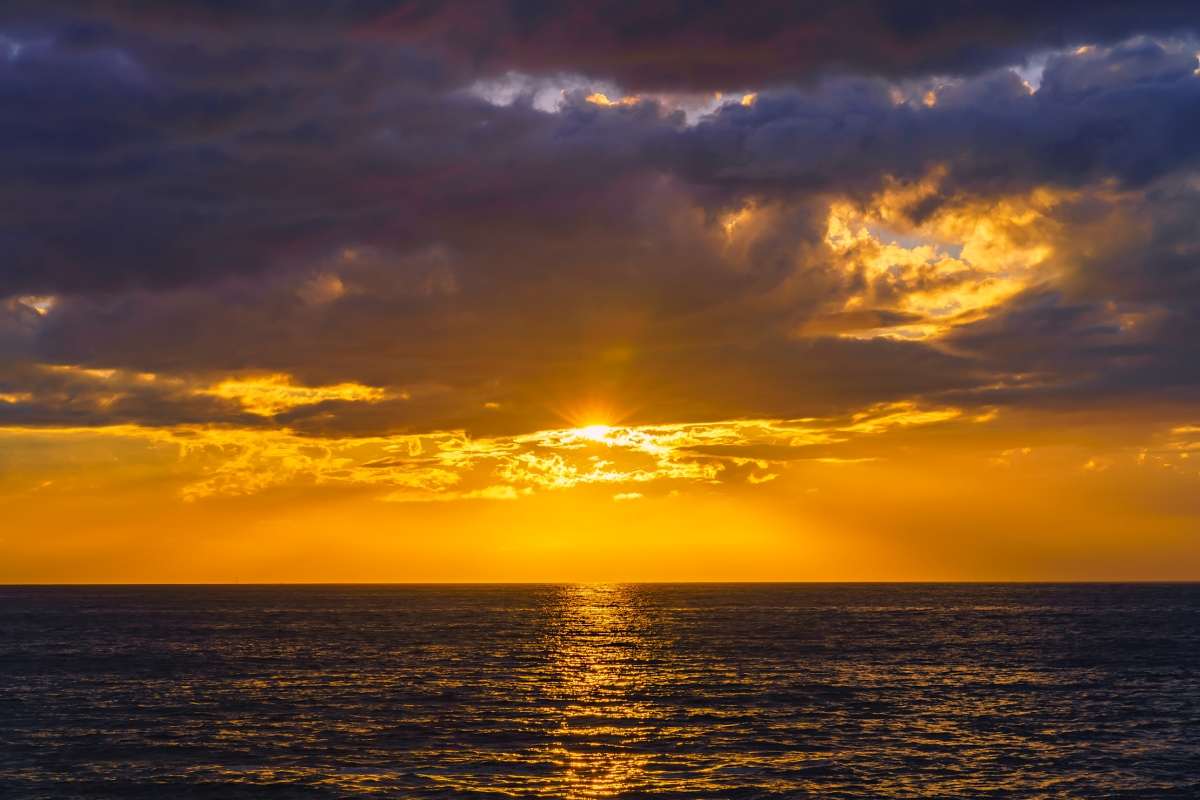 36 x 24 in. Sunset Cliffs, San Diego Golden Sunset Fine Print Wall Art