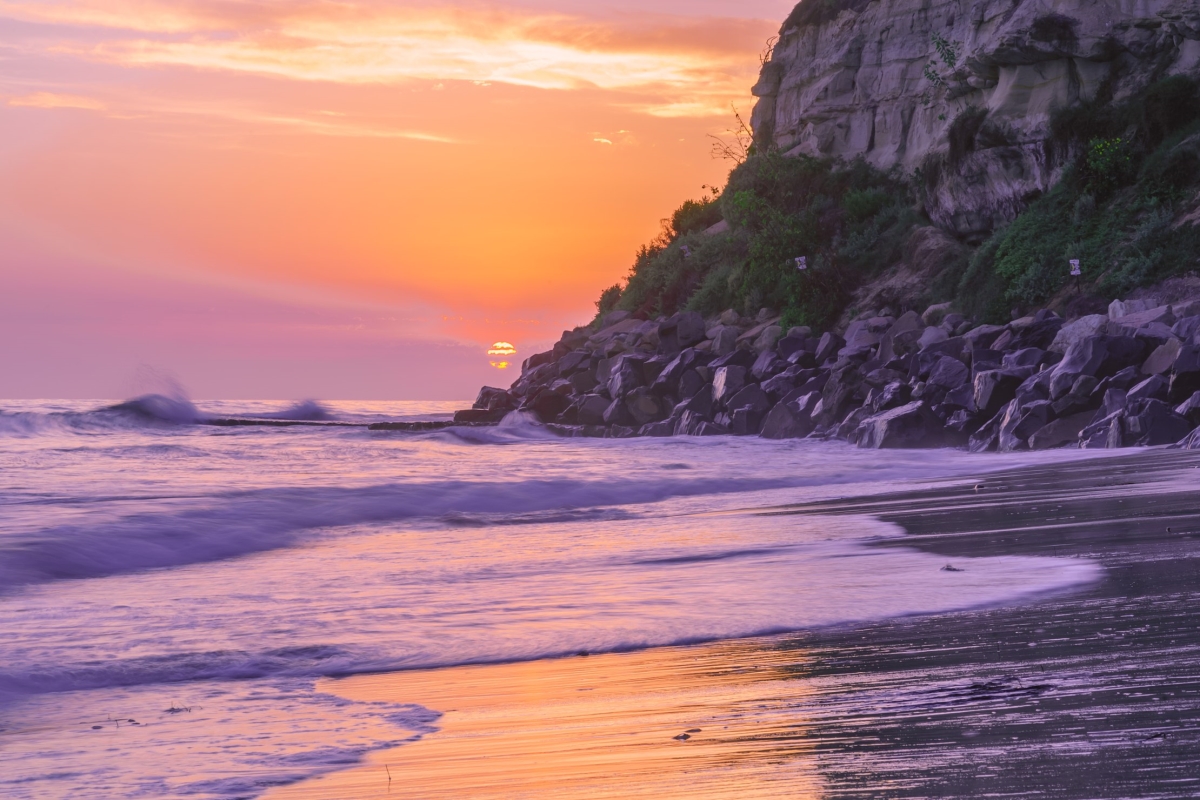 36 x 24 in. Sun Hiding at Swamis Beach, Encinitas Fine Print Wall Art