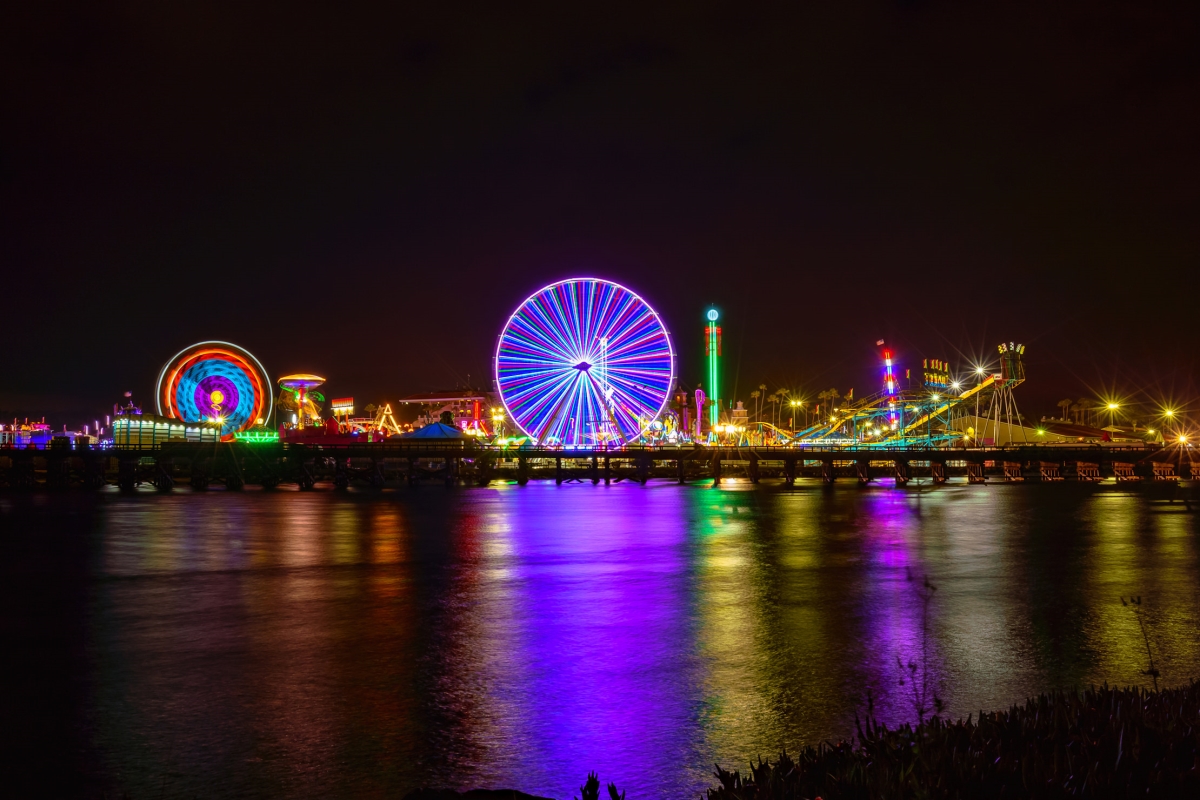 36 x 24 in. Del Mar Fair at Night Two Fine Print Wall Art