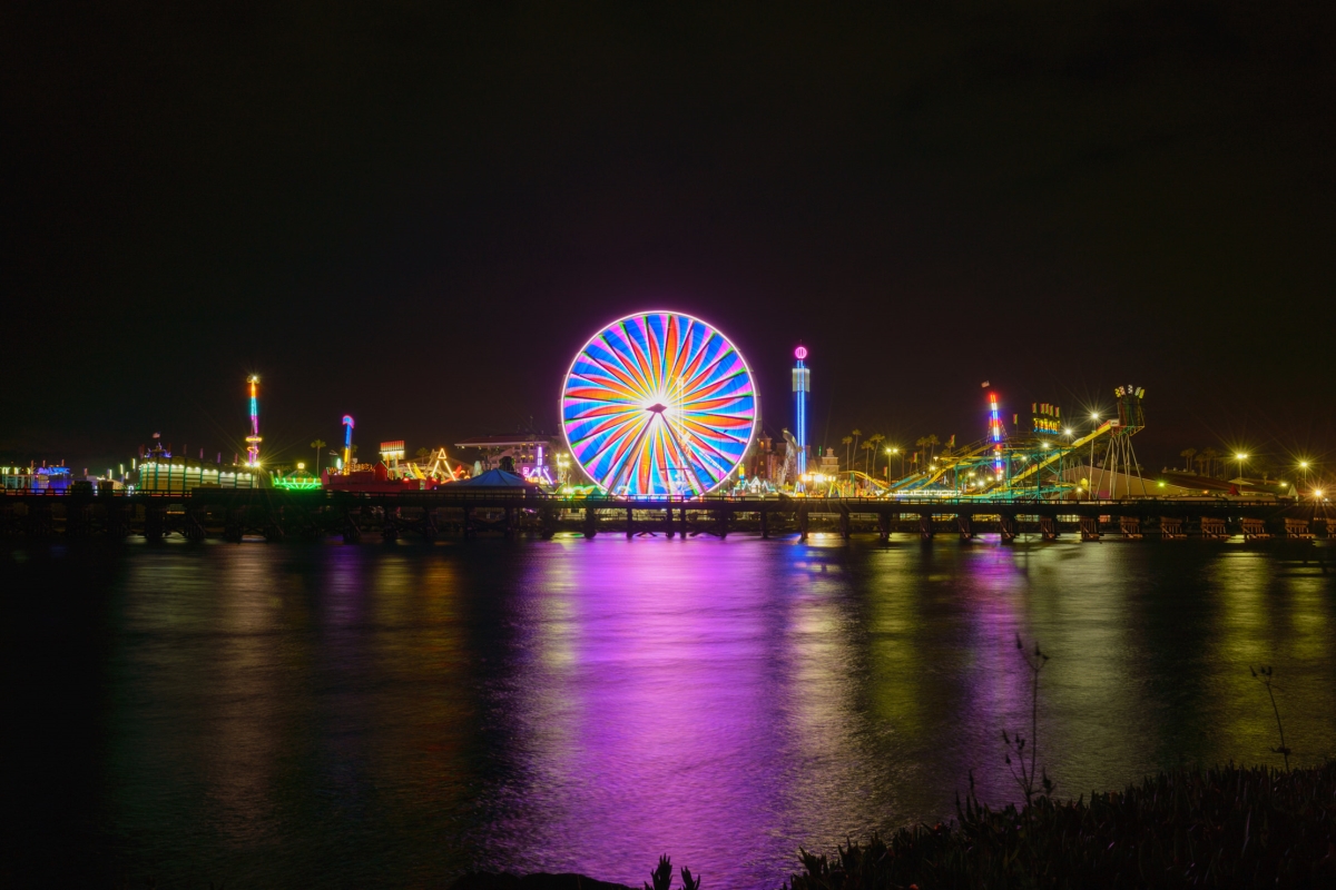 36 x 24 in. Del Mar Fair at Night Fine Print Wall Art