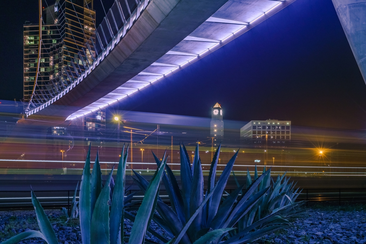 36 x 24 in. Downtown San Diego Train Passing Fine Print Wall Art
