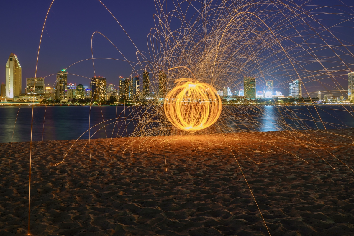 36 x 24 in. San Diego Skyline From Coronado Fine Print Wall Art