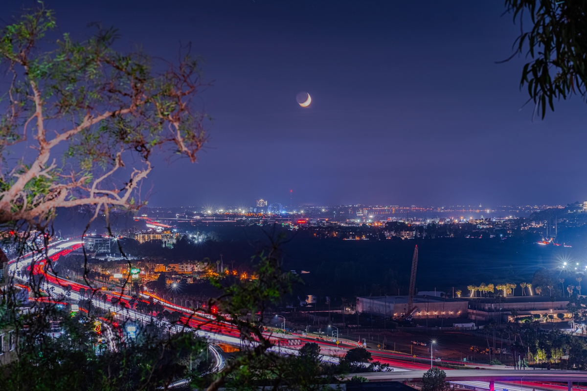 36 x 24 in. University Heights, San Diego Lunar Eclipse Fine Print Wall Art