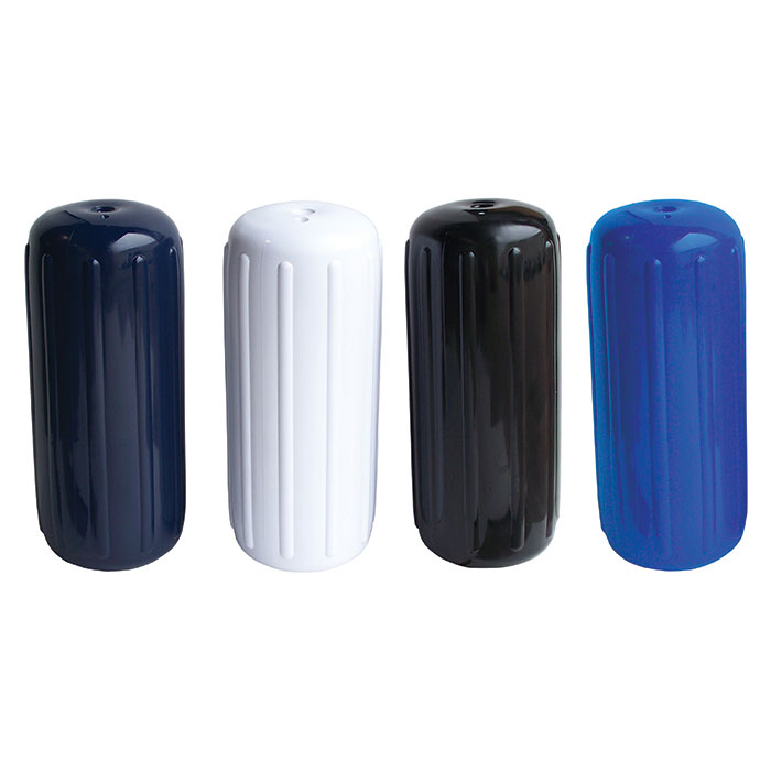 8 x 20 in. Center Hole Ribbed Fender, White