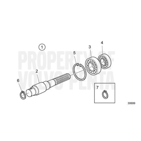 994893 994893 Spring Washer with Shaft Kit for Sea Water Pump