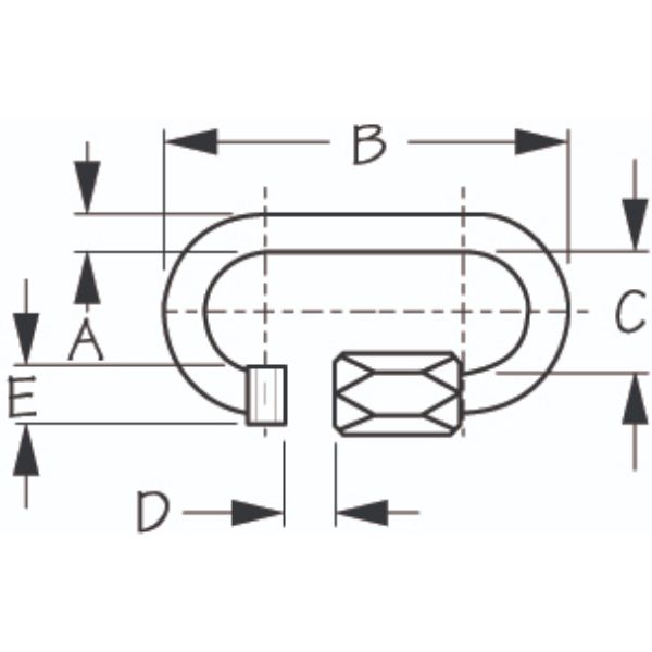 3-153006-1 2.25 in. Stainless Steel Quick Link
