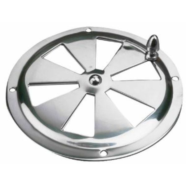 Stainless Steel Butterfly Vent - 5 in. - Side Knob - Corrosion Resistant