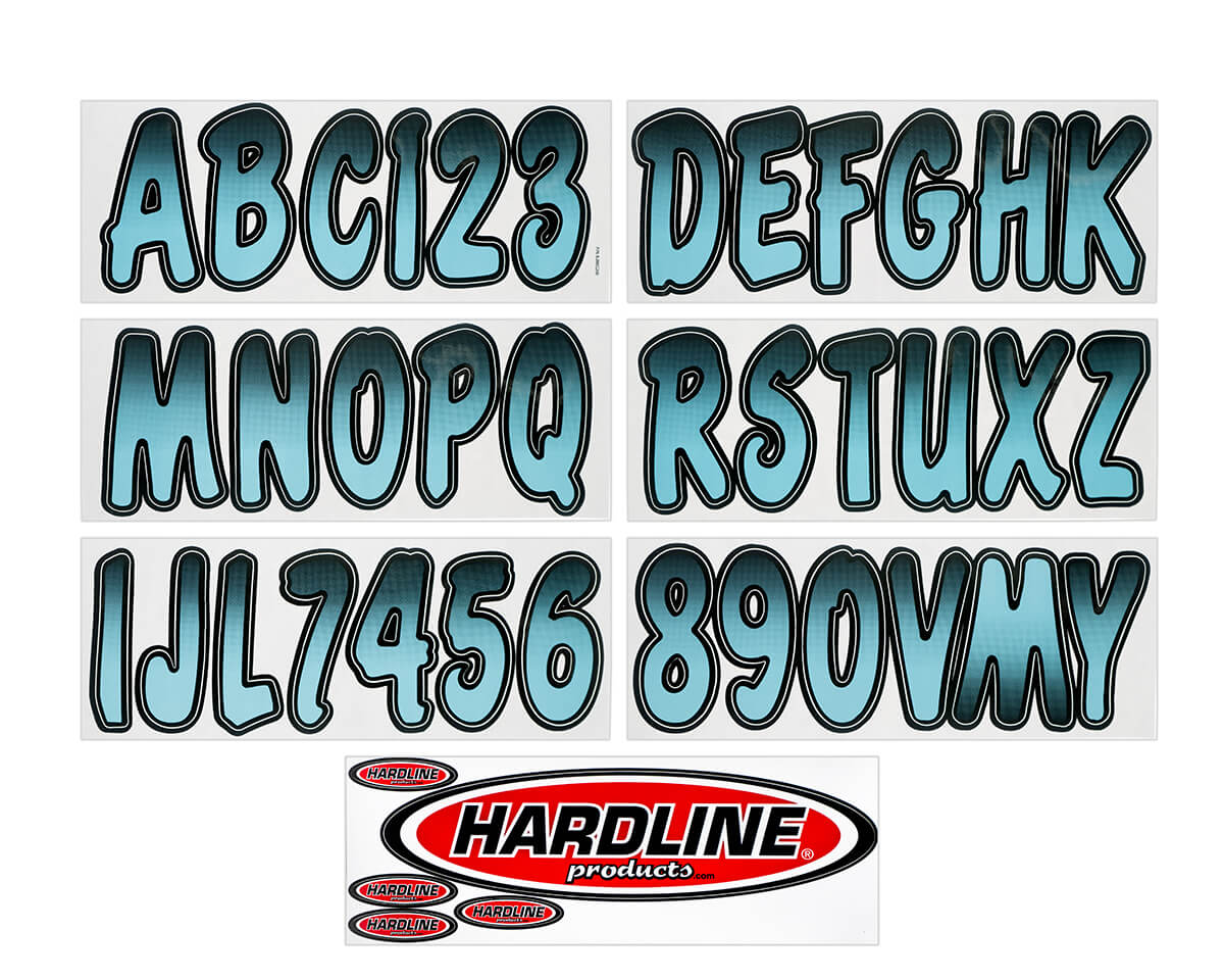 BJBKG200 3 in. Boat Lettering Registration Kit, Bluejay & Black