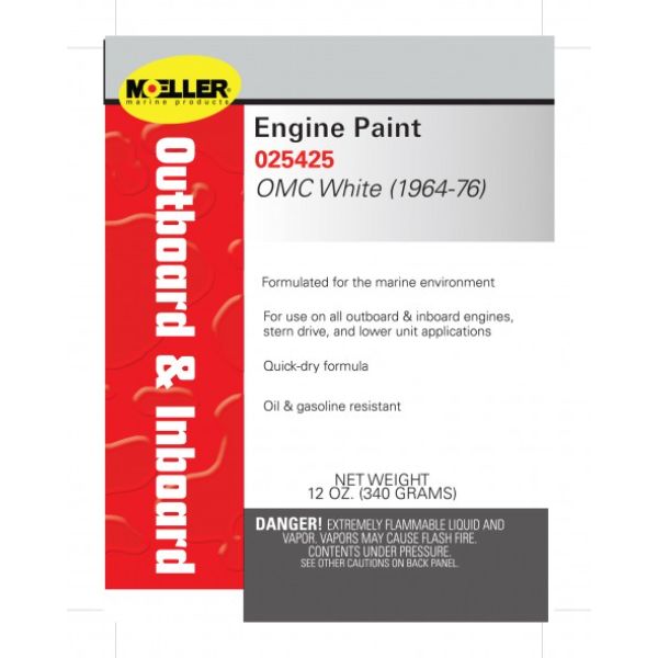Sea Star Solutions 25425 Engine Paint for Evinrude, Johnson & Gale Outboard Motors - White