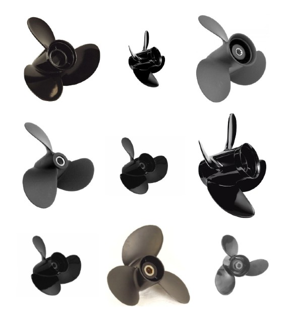 QA3118R 10 x 13 Aluminium Three Blade Right Hand Rotation Black Diamond Propeller -  Quicksilver