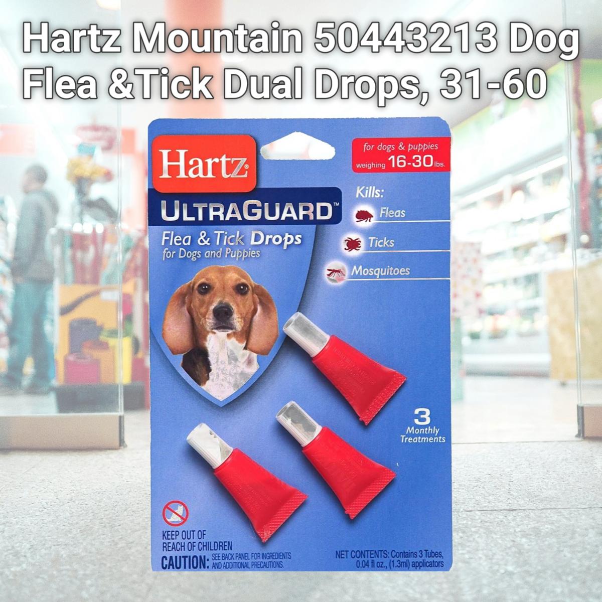 Picture of Hartz Mountain 50443213 Dog Flea &Tick Dual Drops, 31-60