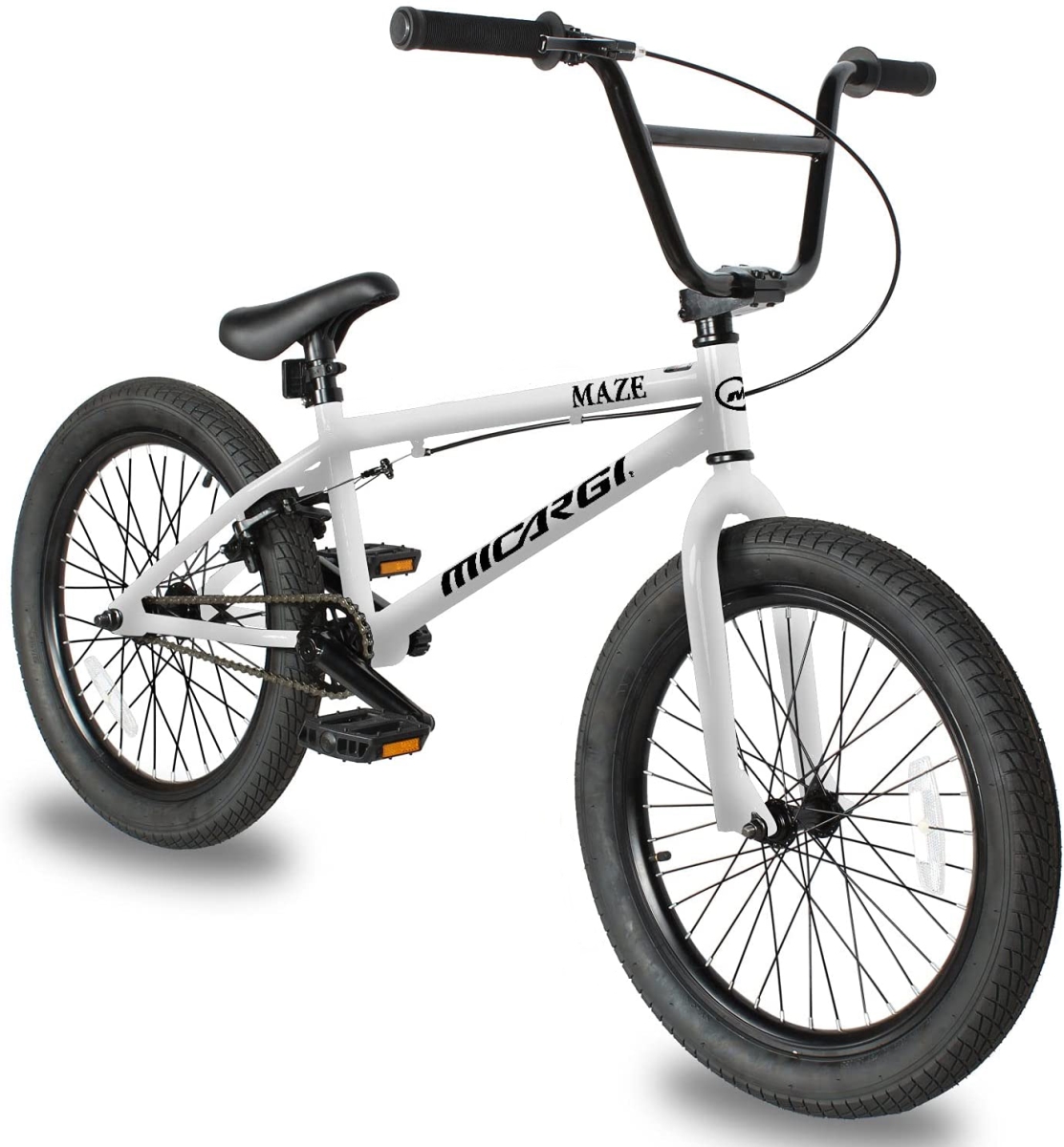 MAZE-WHI 20 in. Maze BMX Bicycle, White -  Micargi