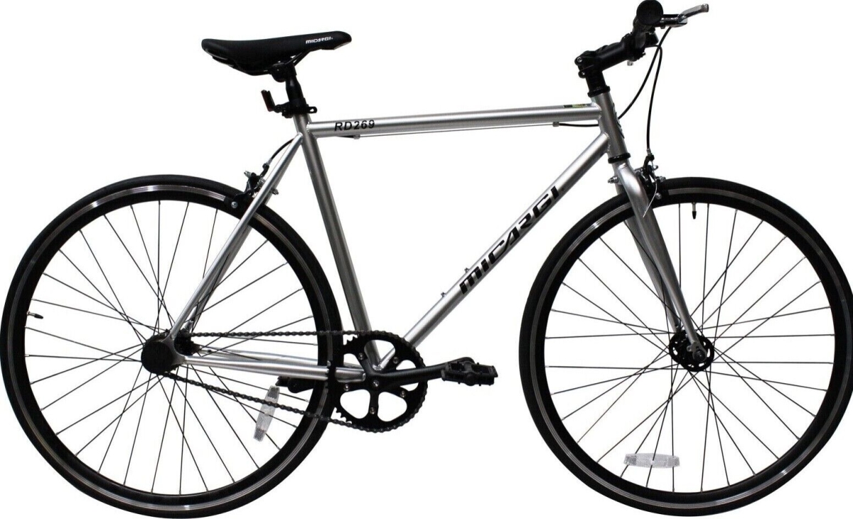 48 cm Lightweight Anti Rust 700C Steel Aluminum Frame Fixed Gear Road Bicycle, Black
