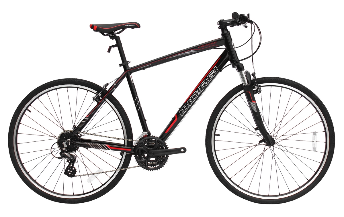 CROSS 5.0-M-BK Cross 5.0 24 Speed Black Hybrid Bicycle