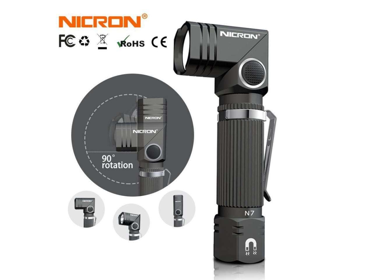 Picture of Nicron B74E 90 deg Rechargeable Flashlight