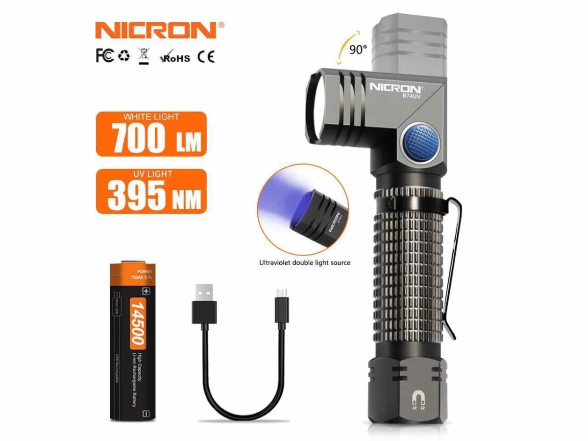 Picture of Nicron B74UV 700lumen LED Rechargeable Flashlight