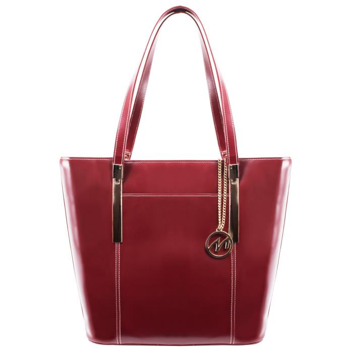 Picture of McKlein USA 97736 Ladies Leather Tote with Tablet Pocket&#44; Red