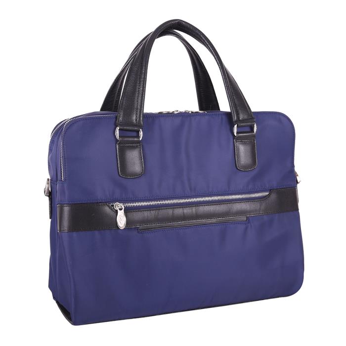 N Series Hartford Nylon Dual Compartment Briefcase - Navy
