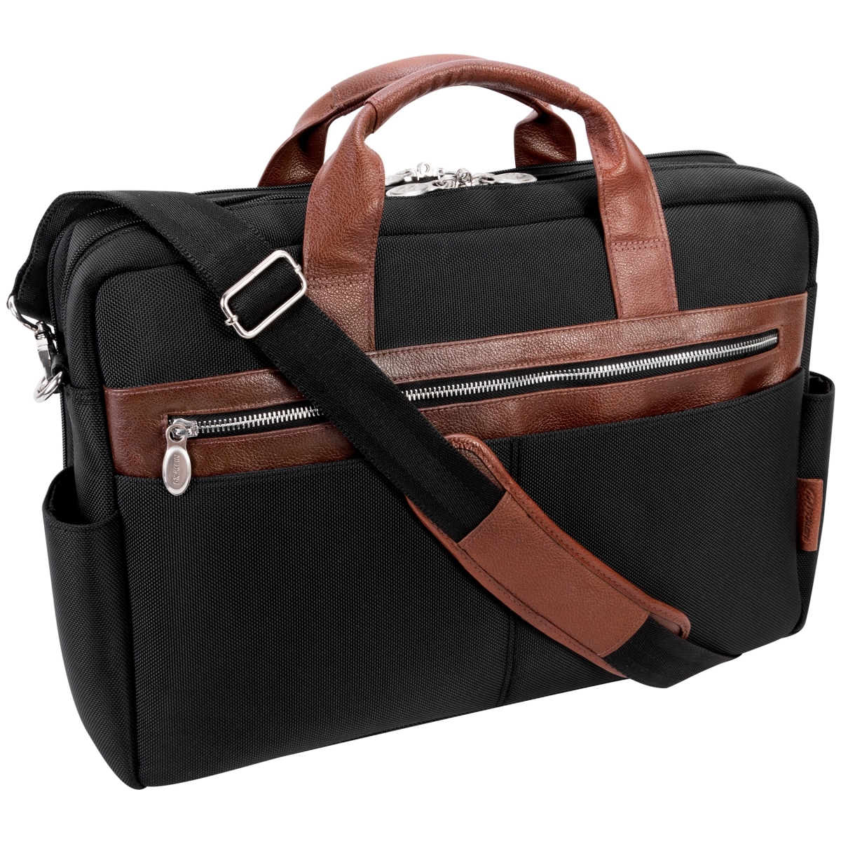 Picture of McKlein USA 79105 17 in. U Series Southport Nylon Two-Tone Dual-Compartment Laptop & Tablet Briefcase&#44; Black