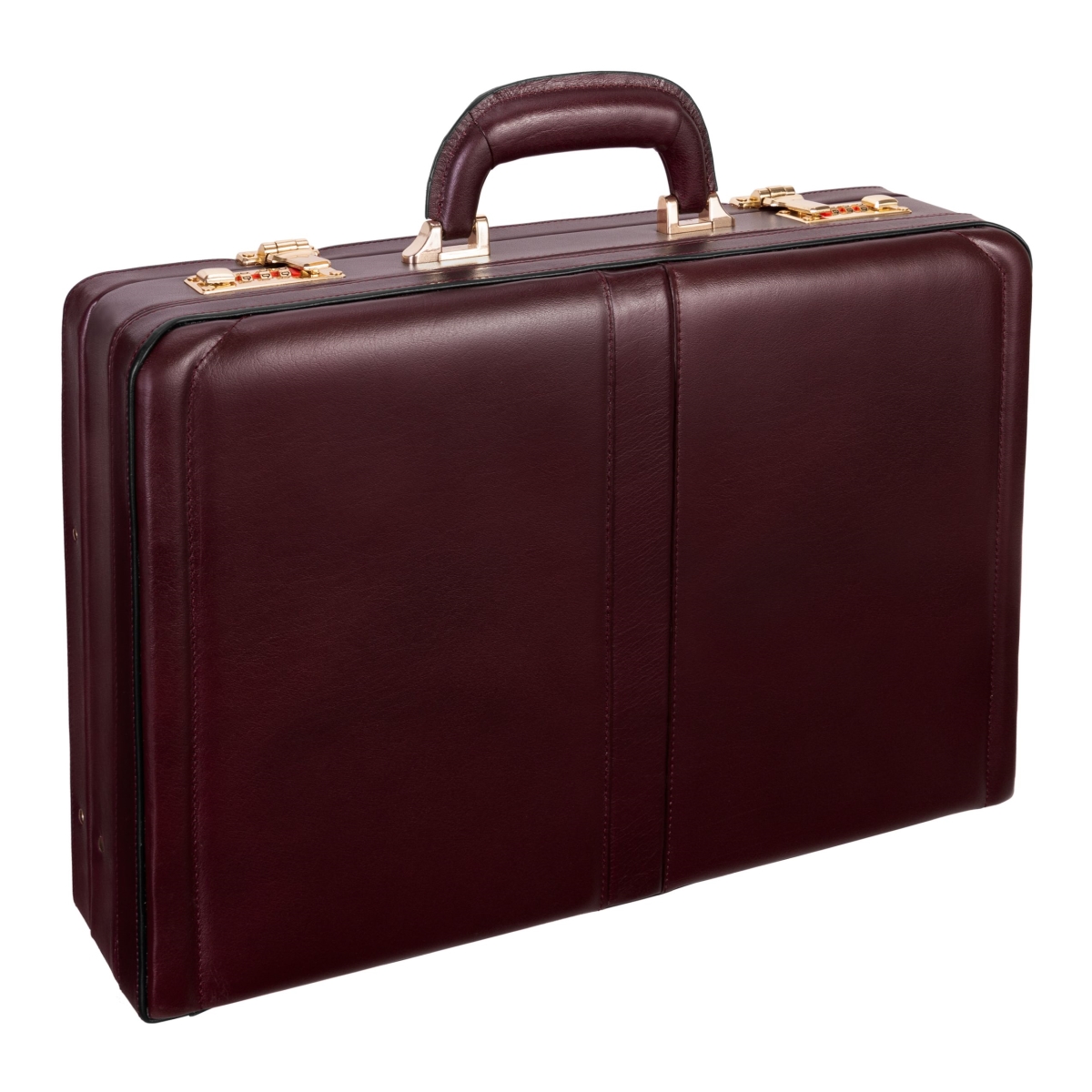 Picture of Mcklein USA 80476 4.5 in. Harper Leather Expandable Attach Briefcase&#44; Burgundy - V Series