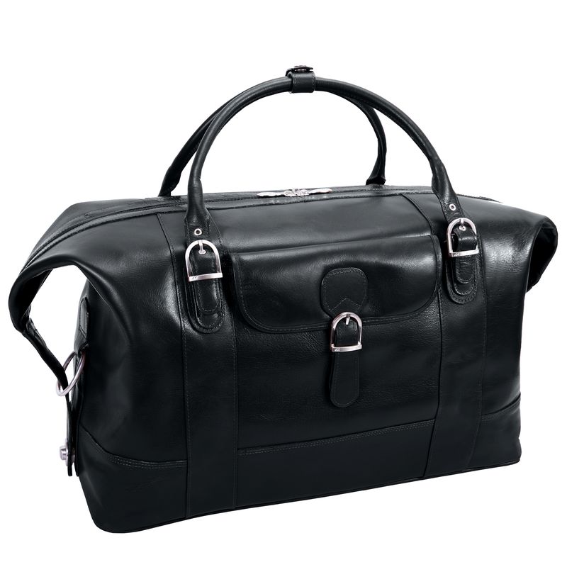 McKlein USA 82305 Flossmoor Leather Duffel Bag, Black