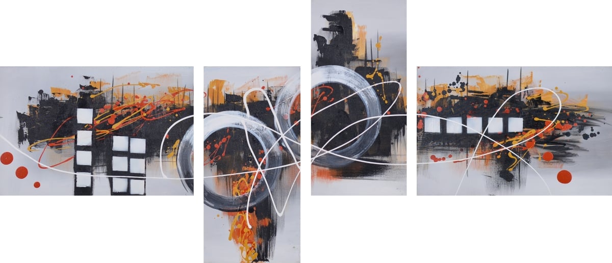 72 x 32 in. Film Edits Hand Painted Canvas Wall Art
