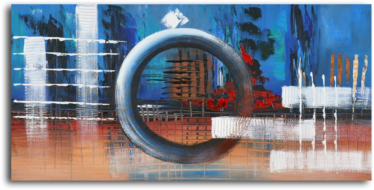 20 x 40 in. The Third Wheel Hand Painted Oil Canvas