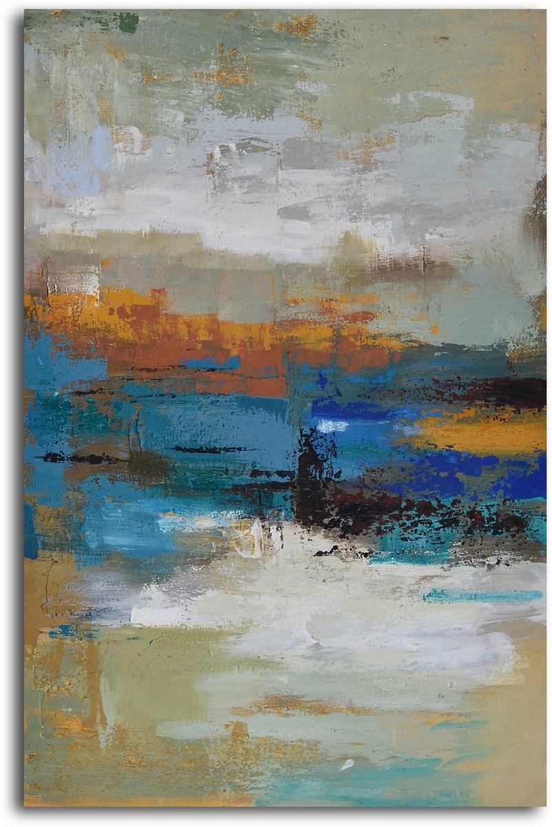 32 x 48 in. Winter Colors Through Tears Hand Painted Canvas Art