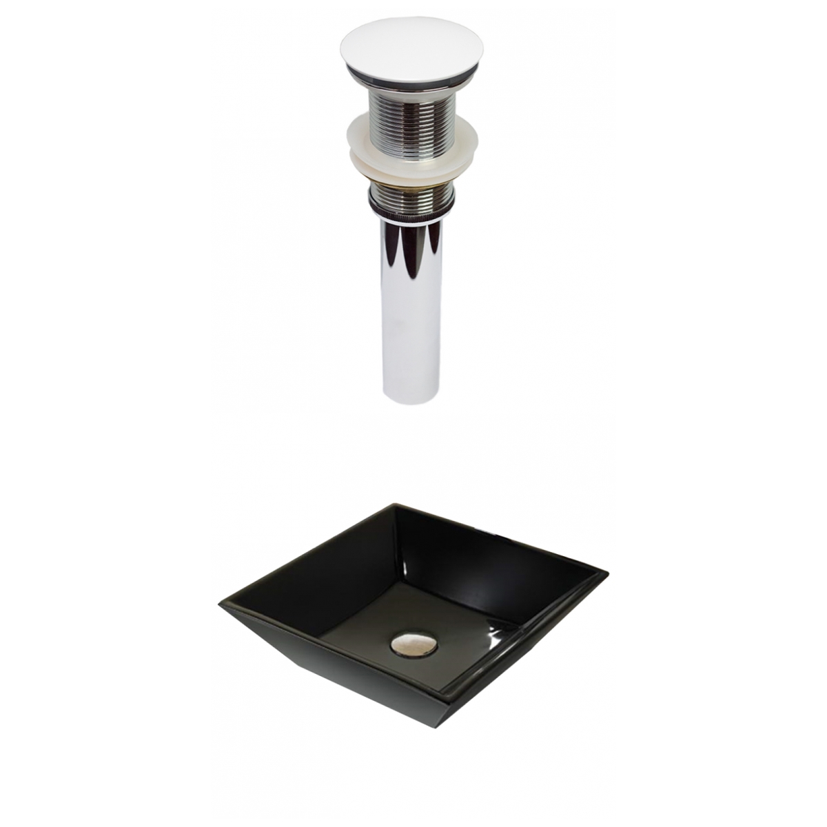 AI-33361 16.1 in. Above Counter Black Vessel Set for Deck Mount Drilling -  American Imaginations