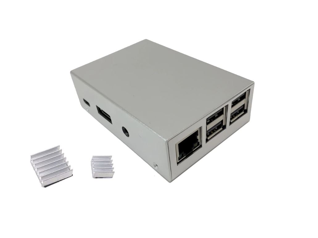 Aluminum Raspberry Pi 3 Model B B Plus Case - Silver