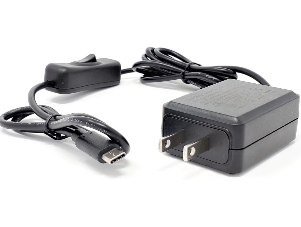 RAS-PWR13-PI 5V-3A USB-C Power Adapter with switch for Raspberry Pi 4