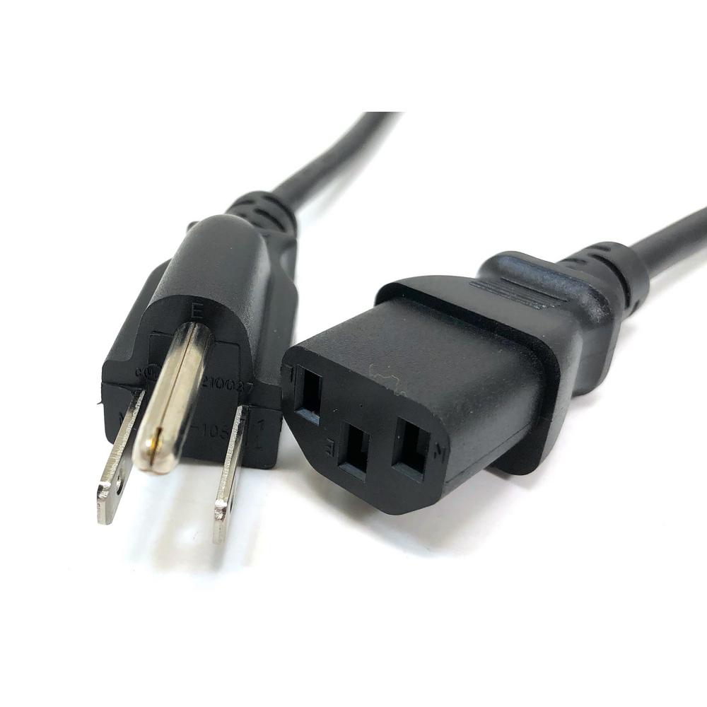 Picture of Micro Connectors M05-113UL-2P 6 ft. 18 AWG Universal AC Power Cord Ul Approved NEMA 5-15P to C13, Black - Pack of 2