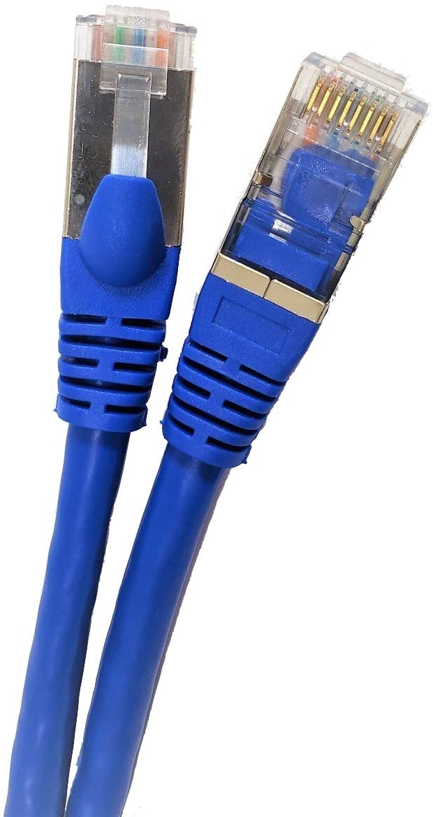 25 ft. CAT 7 SFTP Double Shielded RJ45 Snagless Ethernet Cable, Blue