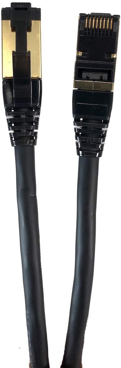 10 ft. CAT 8 SFTP Double Shielded RJ45 Snagless Ethernet Cable, Black