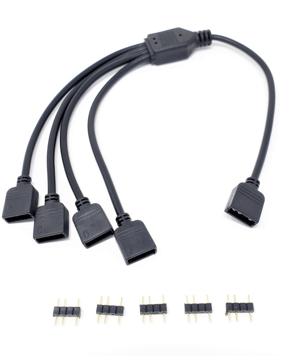 F04-04ARGB30-2P Addressable RGB 1 to 4 Splitter Cable - 30CM - 2 per Pack
