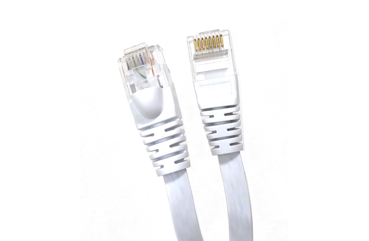 Picture of Micro Connectors E08-050FL-W 50 ft. Category 6 UTP RJ45 Flat Patch Cable&#44; White