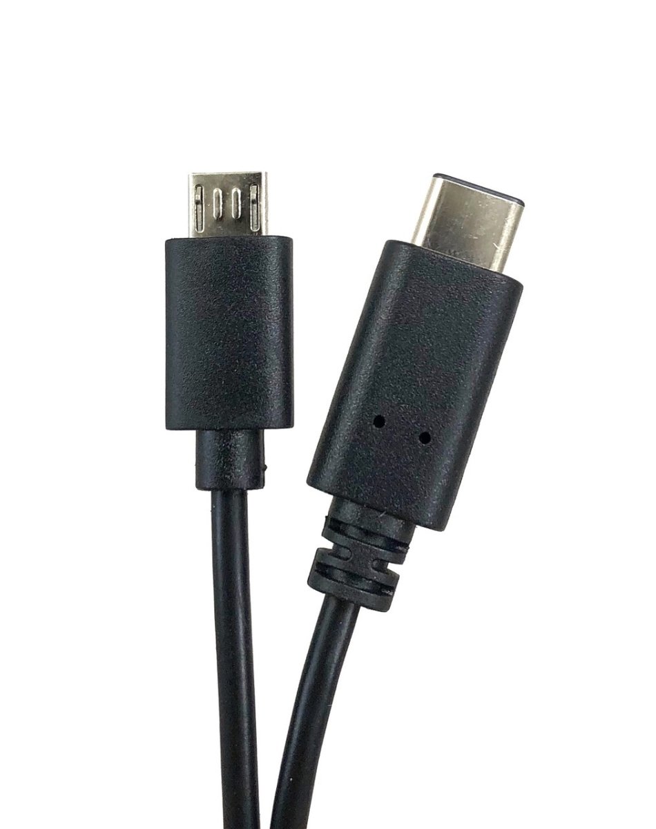 USB 2.0 Type-C Male To Micro B Male Cable - Black -  Micro Connectors, MI1033147