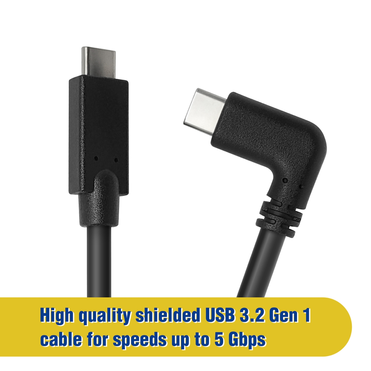 16 ft. 5A USB 3.2 Gen 1 Type-C Male To Male Cable, Black