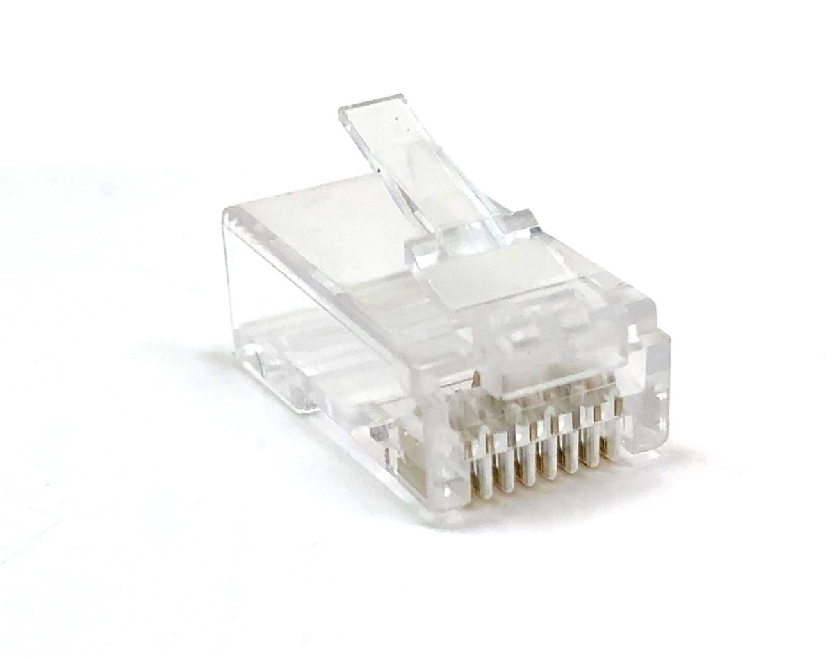 Cat 6 24AWG RJ 45 Modular Plug, Clear - Pack of 100