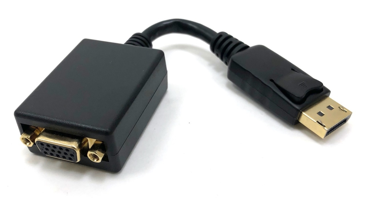 9 in. DisplayPort to VGA Adapter, Black