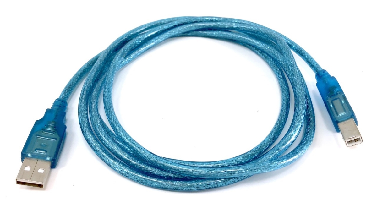 E07-121BLB 6 ft. USB 2.0 USB- A to USB-B M-M Cable, Blueberry
